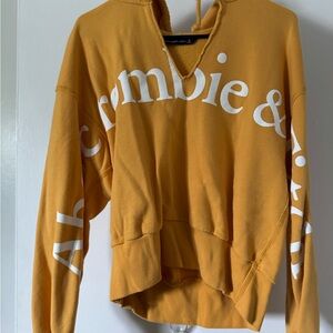 Abercrombie & Fitch Gold Long Sleeve Boxy Hoodie